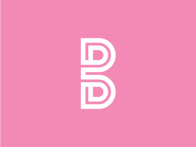 DBD letter b letter d line maze minimalist monogram