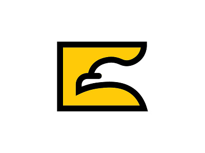 E/ Eagle eagle graphic design line logo minimal