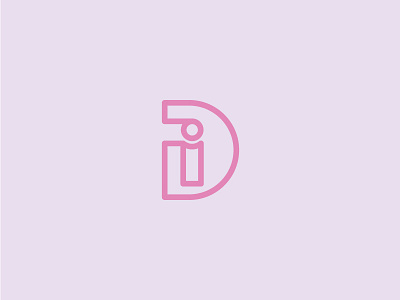 I D Monogram circle d i letter logo monogram