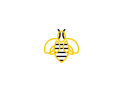 Bee bee black fly graphic design honey insect logo nature stroke yellow