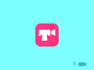 T/Chat/Video call chat icon letter logo t video