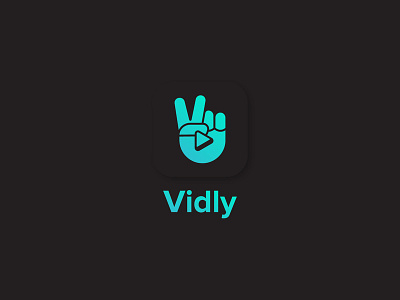 Vidly andriod app bollywood brand drama drama app gesture hand icon identity logo movie app pakistan play play icon streaming v v sign victory video