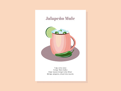 Drink Series: Jalapeño Mule colorful colors design flat icon illustration vector