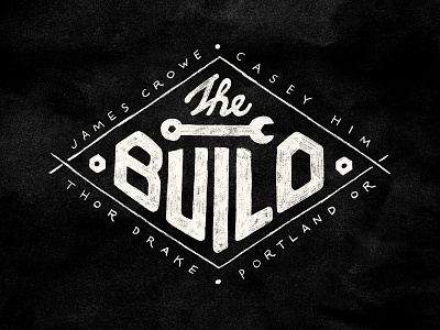 The Build Logo black and white build film hand drawn illustration logo motorcycle the build vintage