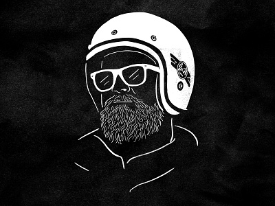 Men of the Build black and white build film hand drawn illustration logo motorcycle the build vintage