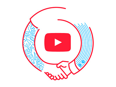 YouTube Creator Hub Icon google handshake illustration vector youtube