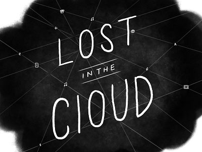 Lost in the cloud cloud illustration technology