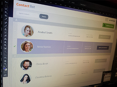 iTact - online address book design