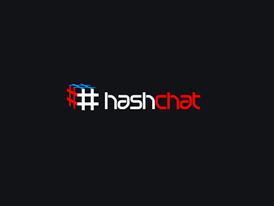 HashChat - logo chat design hash logo