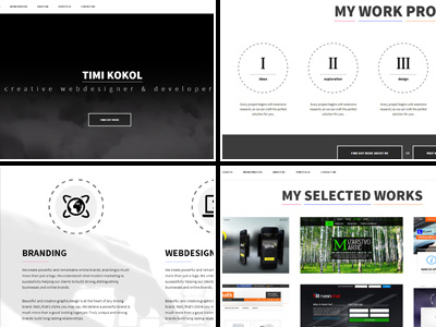 My portfolio website black white clean flat portfolio responsive video