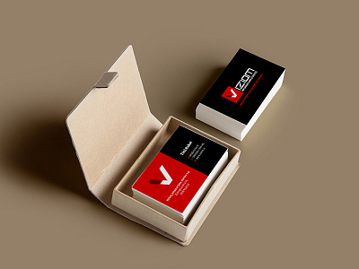 Viziom - business cards arrow black and red business cards checkmark viziom