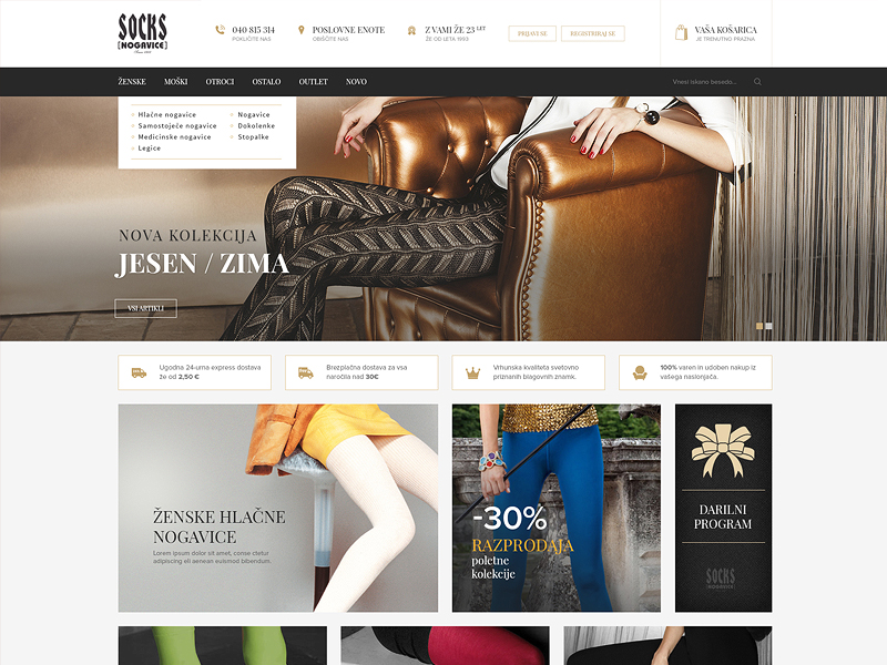 Socks store - homepage by Timi Kokol on Dribbble