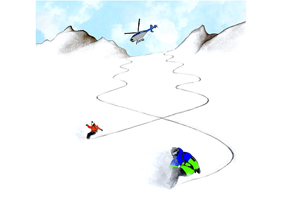 Fantasy snowbombing procreate snowboarding