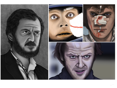 Ode to Kubrick digital painting illustration procreate