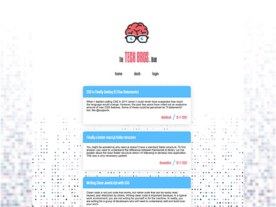 The Tech Bros Blog app css express handlebars html javascript mysql node sequelize ui ux