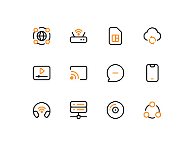 Internet of Things app branding design graphic design icon icon set internet internet of things server ui ux