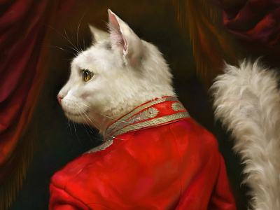 The Hermitage Court Chamber Herald Cat cat cute kitten pet red royal