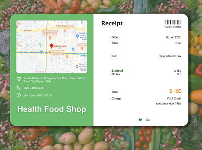 Daily UI #17 _ Email Receipt daily ui challenge design email order receipt restaurant shop ui ux web