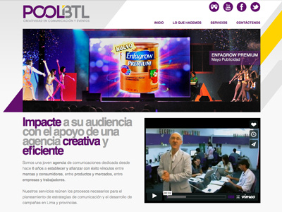 Web Design for POOLBTL Agency branding btl design web