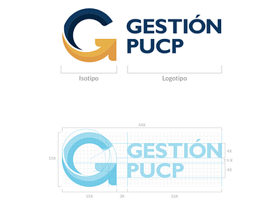 Logo Gestión PUCP brand branding design logo