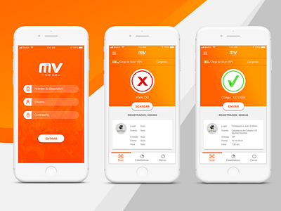 MV TICKETE SCAN app design ui