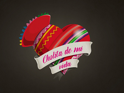 Cholita de mi vida design illustration