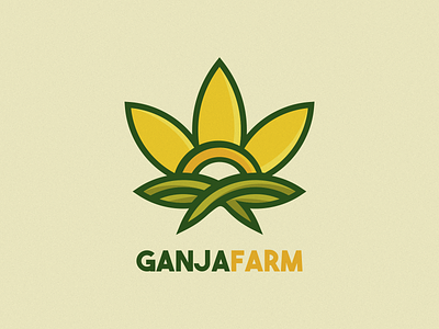GANJA FARM design illustration logo