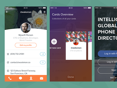 Some mobile app animation app buditanrim cards iphone minimal product profile ui ux