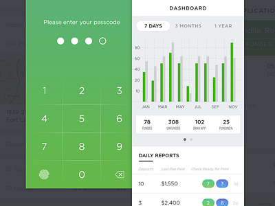 [Dash] - Passcode & Dashboard app dashboard finance ios ios7 iphone passcode password ui ux