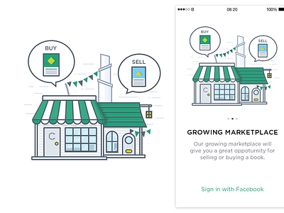Marketplace Illustration app budi budi icon buditanrim icon illustration ios iphone market marketplace