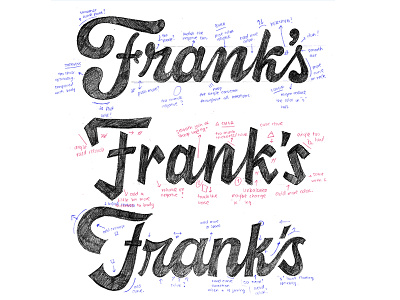 Frank's Logotype lettering logo logotype sketch