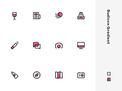 Budicon Gradient budicon glyph gradient icon icon set
