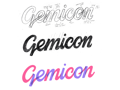 Gemicon Logo lettering logotype type typography vector