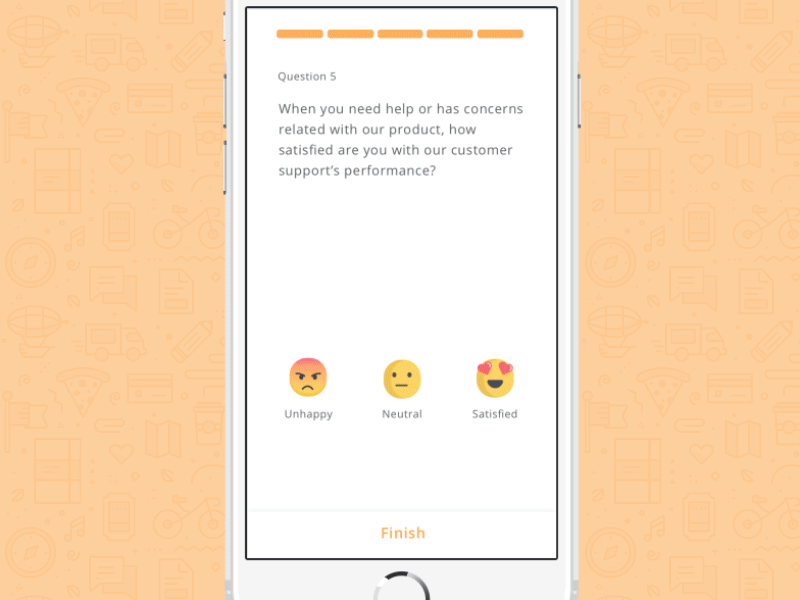 Shipp Survey - Emotion animation customer support emoticon interaction design ios survey ui ui ux design ux