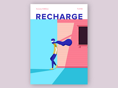 Recharge Cover cover illustration local magazine magazine magazine cover minimalistic minimum modern