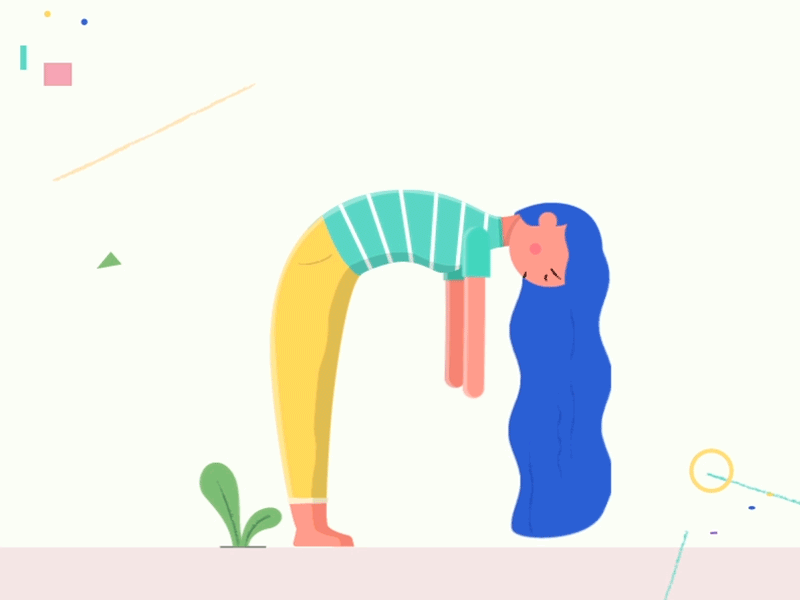 The Tired Gal animation girl illustration mograph motion