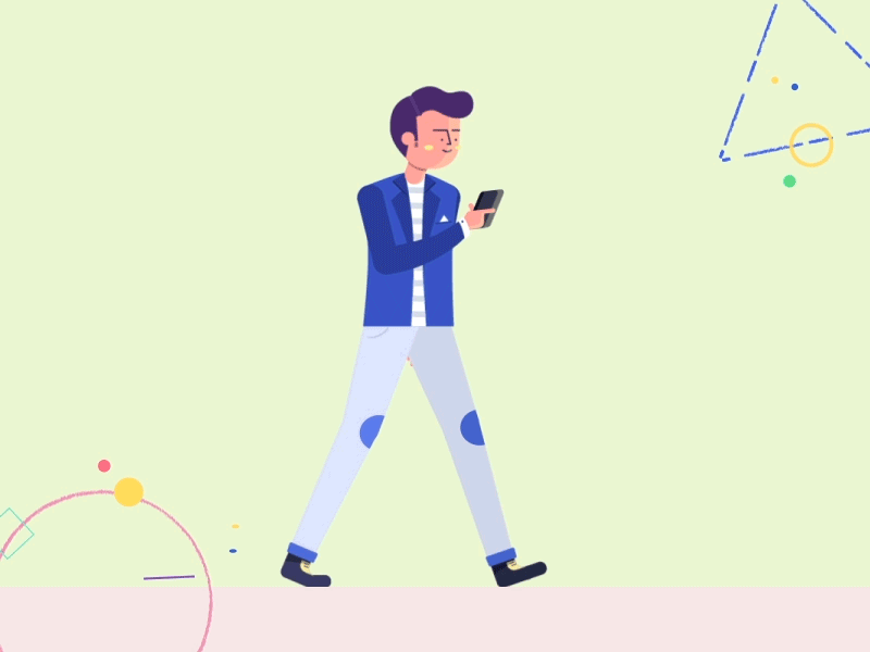 The Walking Guy animation illustration walk cycle walking walking guy