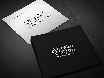 Abraão Coelho, psychologist business card gestalt logo minas gerais rio