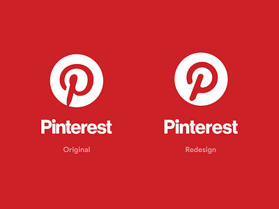 Pinterest Logo Redesign branding design figma figmadesign graphic design icon logo pinterest redesign
