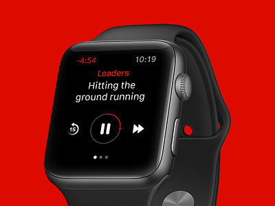 Player View: The Economist on Apple Watch apple watch audio clean economist minimal player ui ux watch watch app watch os