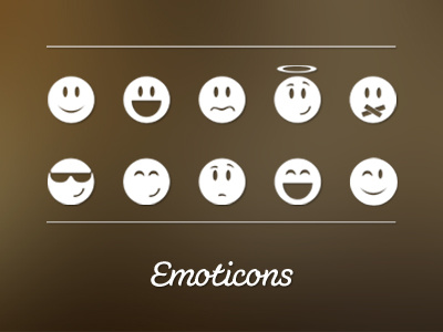 Monochrome Emoticons emoticons free freebie icon icons