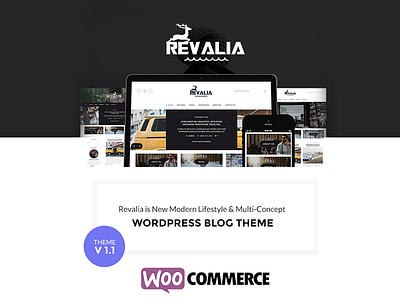 Revalia - Multi-Concept WordPress Blogging Theme blog blogger fashion food modern personal wordpress writing