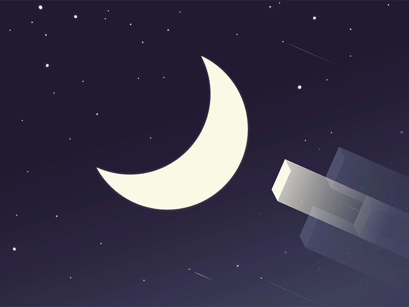 Motion Corpse 8 animation 2d after effects animation boxes exquisite corpse gif gradients light beams limited color palette moon motion design stars