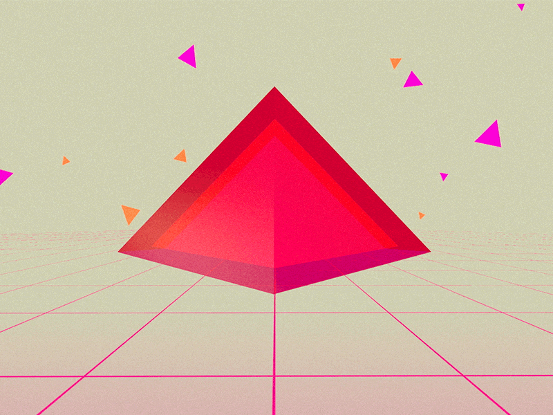 New Wave Triangles 3d 80s 90s c4d cinema 4d geometry grid new wave pyramid retro shapes triangles