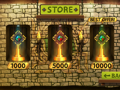 Castle monsters game store screen