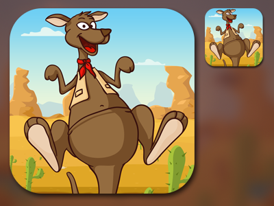 Kangaroo run game app icon