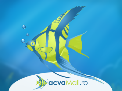 Acvamall logo acva decean fish icon logo mall nelutu photoshop