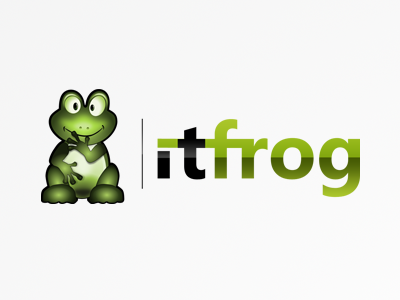 Itfrog logo decean frog illustration it logo nelutu