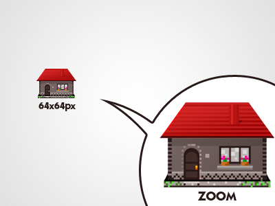 Little house icon decean free house icon little nelutu photoshop pixel psd