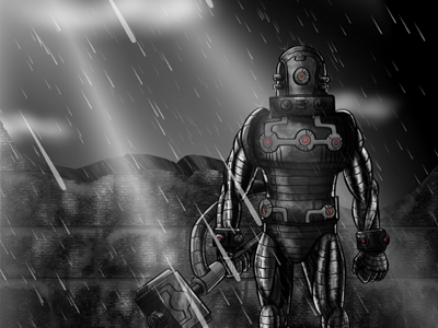 Comics character 2 black character comics digital illustration inking painting photoshop rain